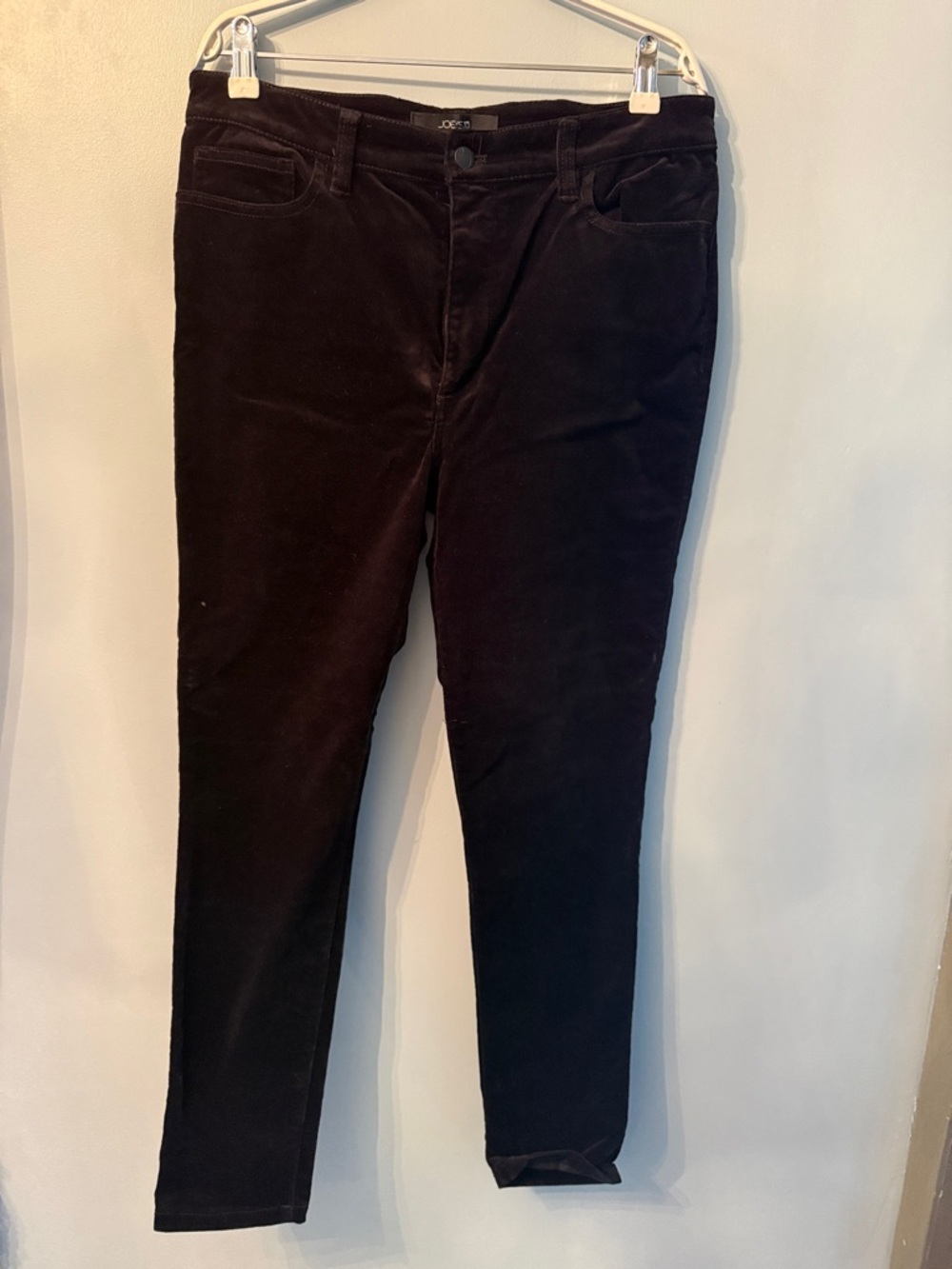Joe's Jeans Black Velour Slim Pants NWOT
